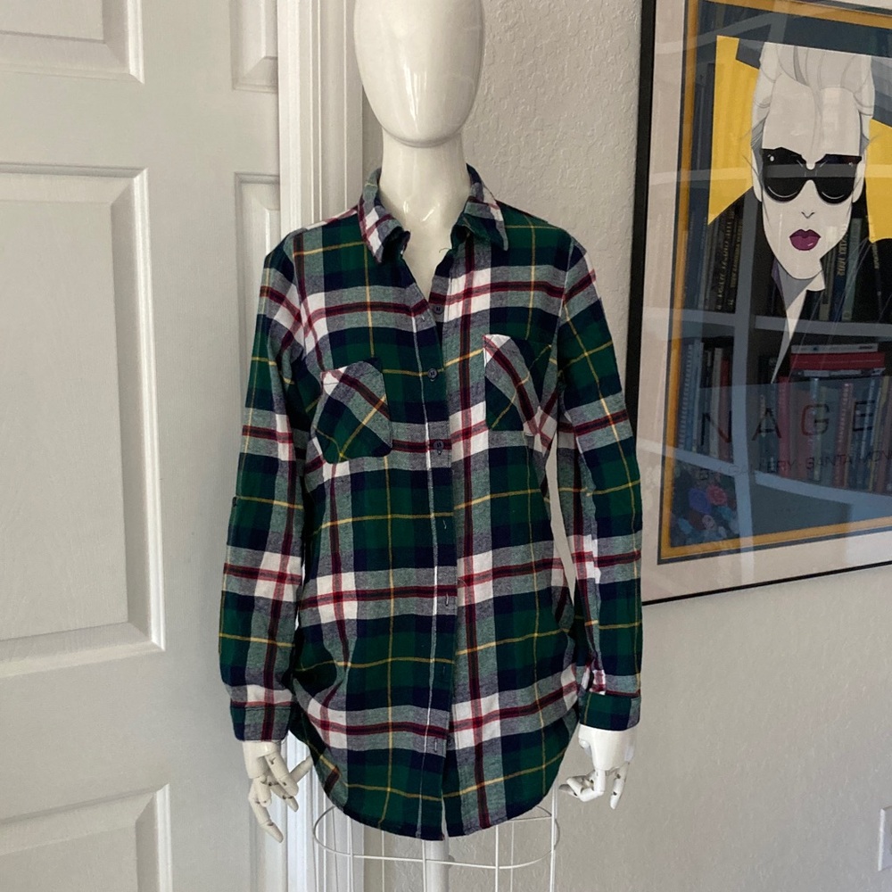 🔥Plaid Button-Up Shirt , fleece button down shirt